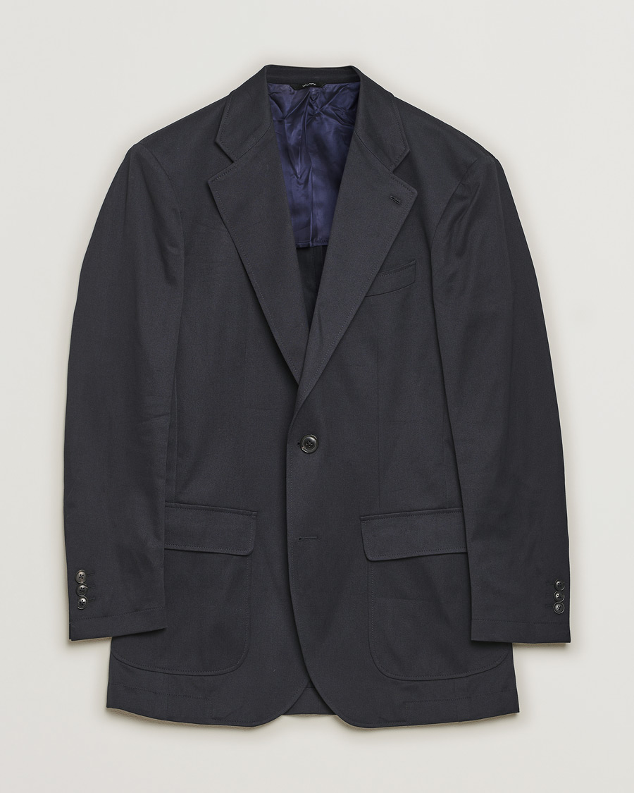 Homme | Pre-owned Blazers | Pre-owned | Berg&Berg Cotton Blazer Navy 48
