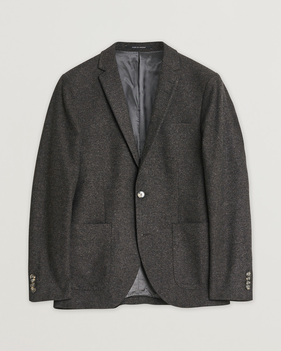 Homme | Pre-owned Blazers | Pre-owned | Tiger of Sweden Wool Flannel Blazer Brown 46