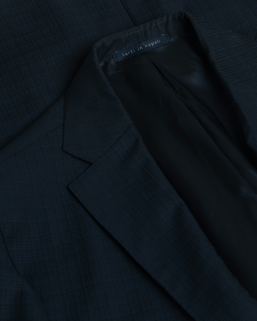 Homme | Blazers | Pre-owned | Gaiola Napoli Single Breasted Wool Suit Navy 50