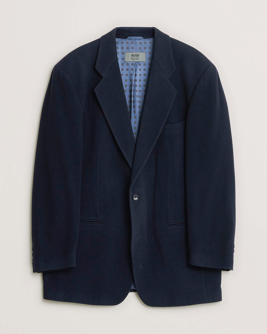 Homme | Pre-owned Blazers | Pre-owned | BOSS Vintage Cashmere Blend Blazer Navy 48
