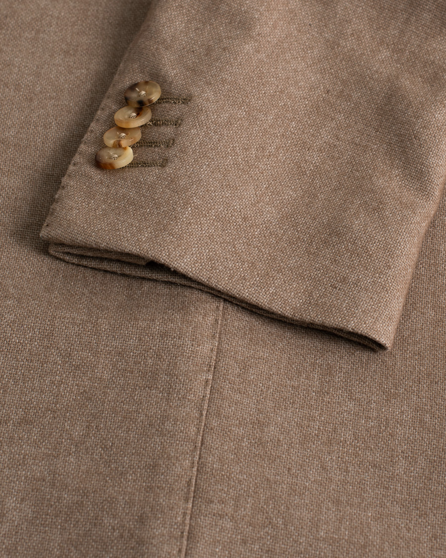 Homme | Blazers | Pre-owned | Boglioli K Jacket Cashmere Flannel Blazer Taupe 48