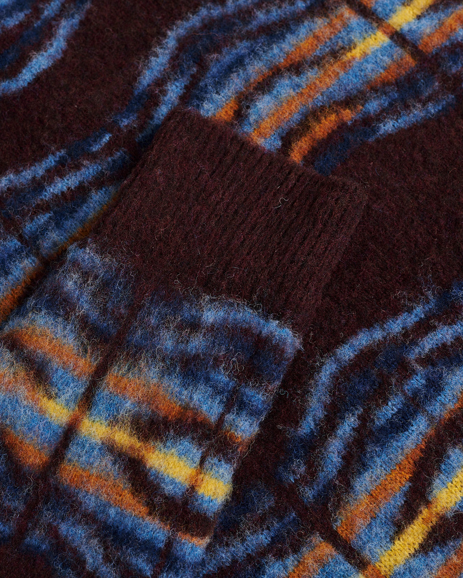 Homme | Pre-owned Pulls Et Tricots | Pre-owned | Howlin' Brushed Wool Pattern Cardigan Bordeaux M