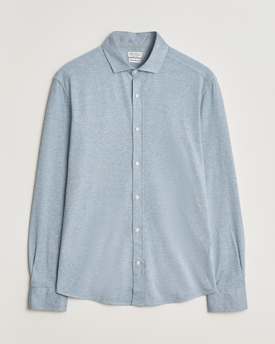 Homme | Brunello Cucinelli Lightweight Jersey Shirt Light Blue L | Pre-owned | Brunello Cucinelli Lightweight Jersey Shirt Light Blue L