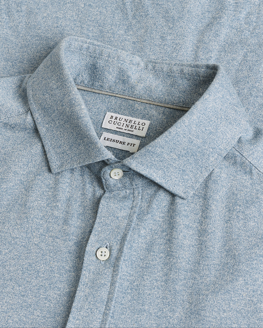 Homme | Brunello Cucinelli Lightweight Jersey Shirt Light Blue L | Pre-owned | Brunello Cucinelli Lightweight Jersey Shirt Light Blue L