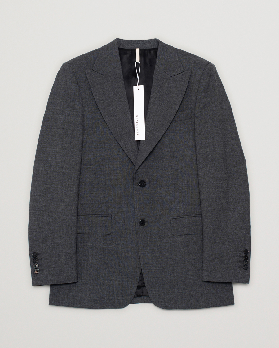 Homme | Blazers | Pre-owned | Sunflower Single Breasted Wool Blazer Antracite