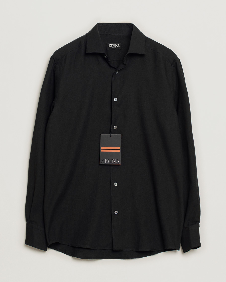 Homme | Chemises | Pre-owned | Zegna Cotton/Cashmere Casual Shirt Black