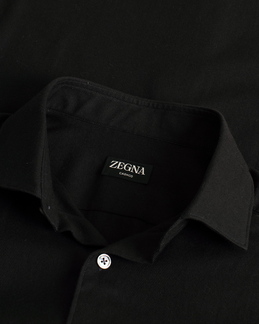 Homme | Chemises | Pre-owned | Zegna Cotton/Cashmere Casual Shirt Black