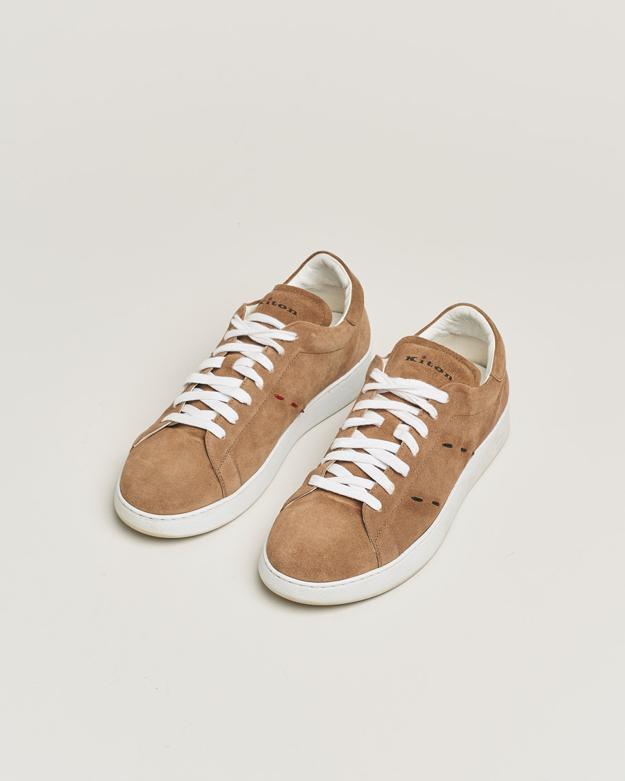 Homme | Kiton Plain Sneakers Dark Brown Suede | Pre-owned | Kiton Plain Sneakers Dark Brown Suede