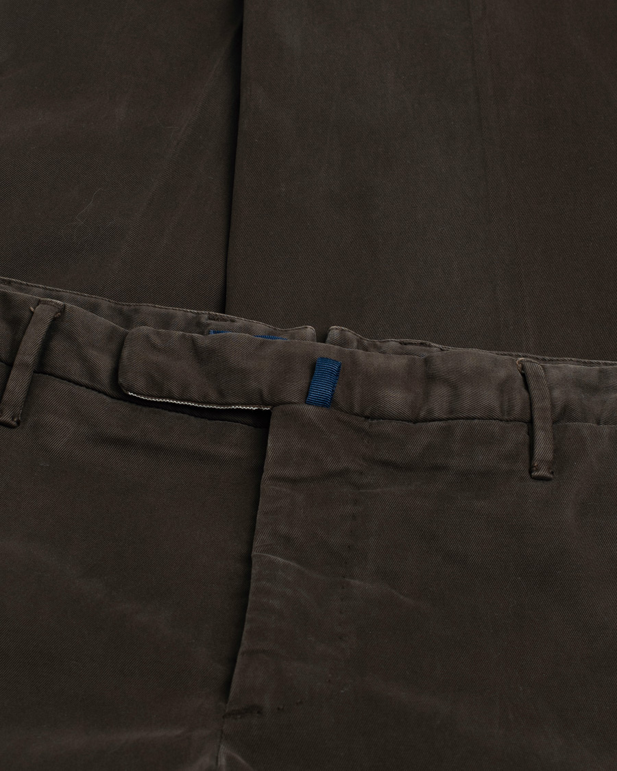 Homme | Pantalons | Pre-owned | Incotex Slim Fit Cotton Stretch Chinos Dark Brown