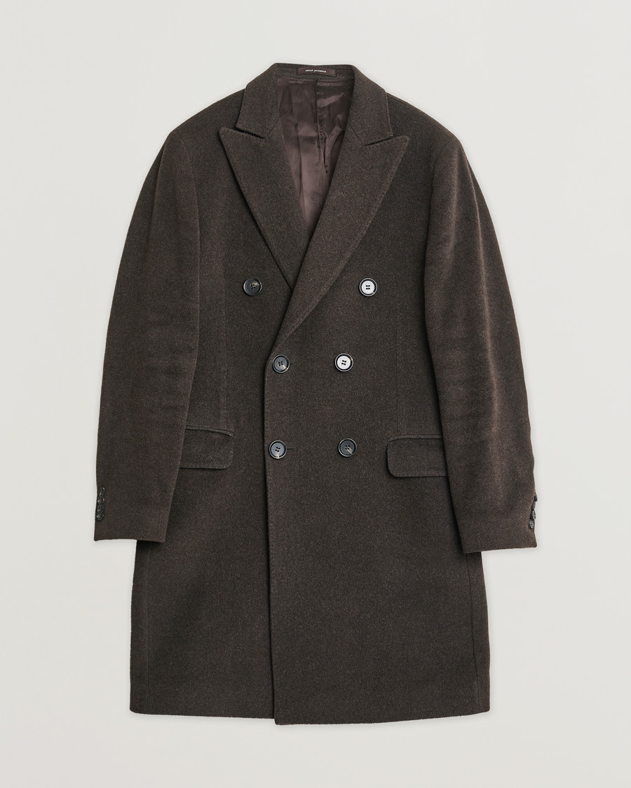 Homme | Pre-owned Manteaux Et Vestes | Pre-owned | Oscar Jacobson Sebastian Wool/Cashmere Double Breasted Coat Brown 48