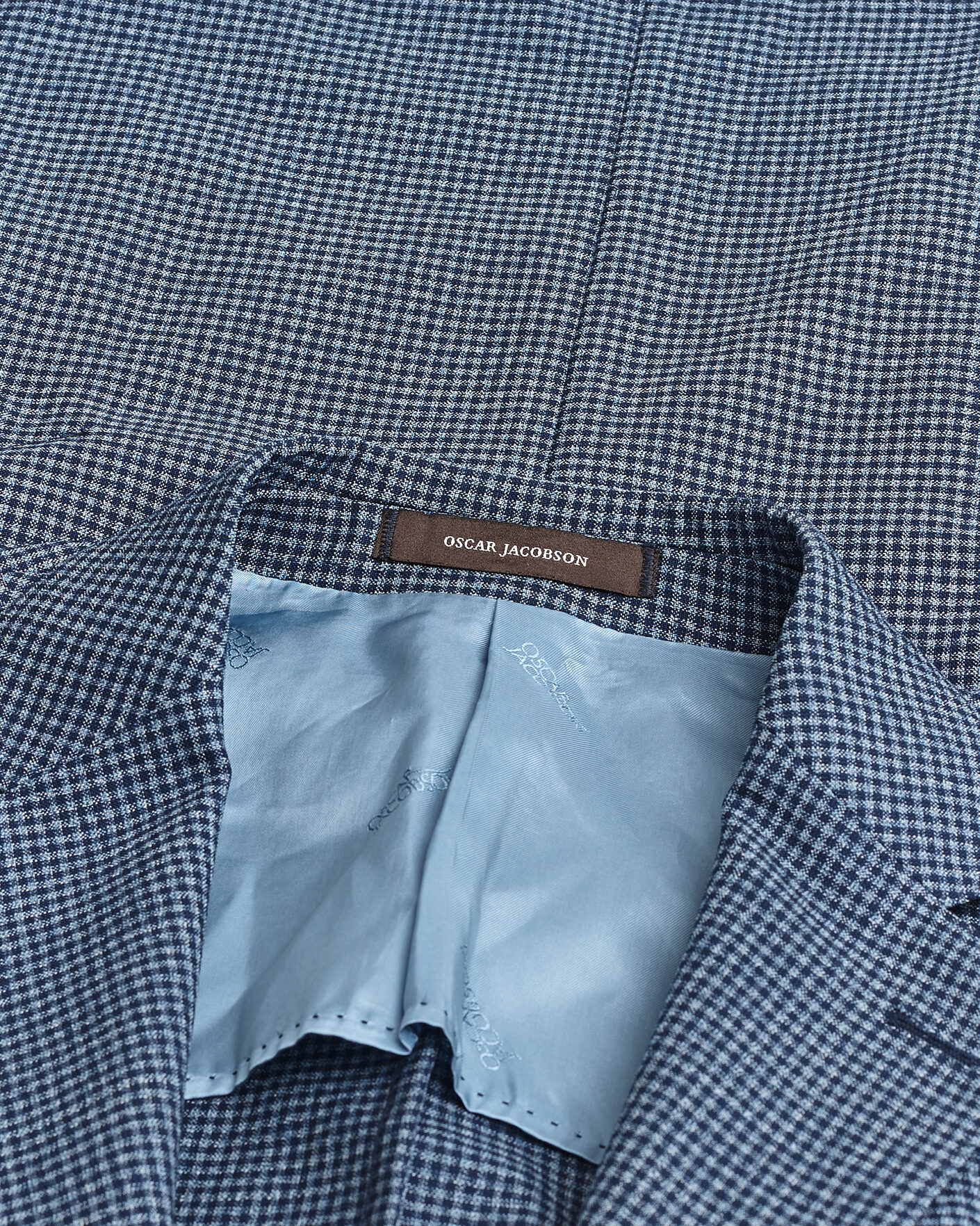 Homme | Pre-owned Blazers | Pre-owned | Oscar Jacobson Evens Checked Blazer Blue 50