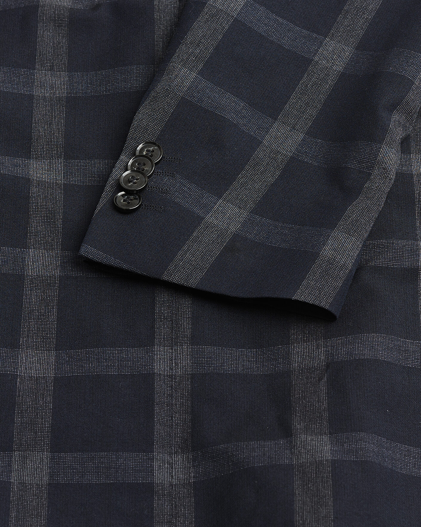 Homme | Pre-owned Blazers | Pre-owned | Oscar Jacobson Epic Checked Wool Blazer Blue 52