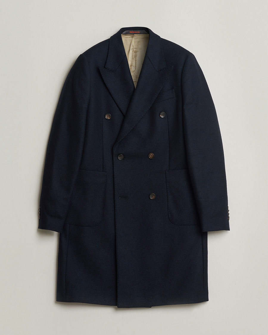 Homme | Pre-owned Manteaux Et Vestes | Pre-owned | Morris Double Breasted Wool Coat Navy 48