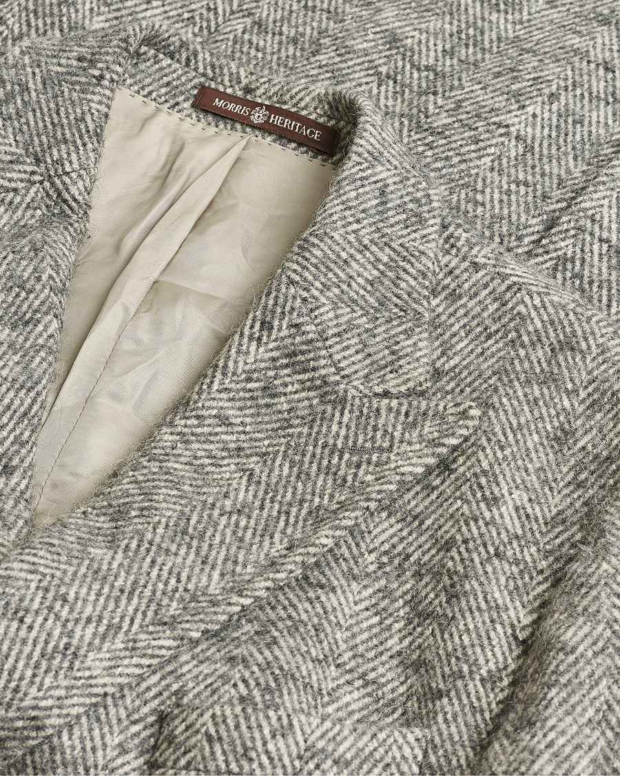 Homme | Pre-owned Manteaux Et Vestes | Pre-owned | Morris Double Breasted Herringbone Wool Coat Grey 52
