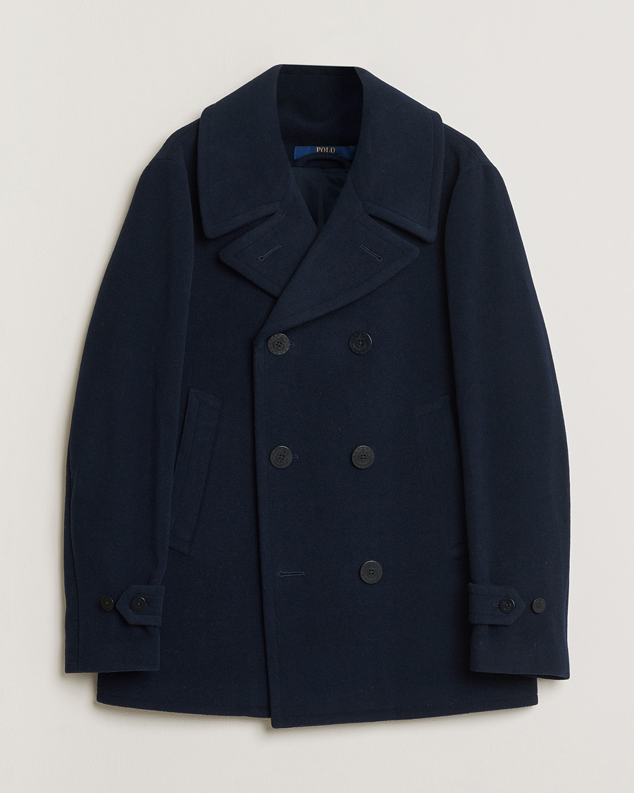 Homme | Pre-owned Manteaux Et Vestes | Pre-owned | Polo Ralph Lauren Wool Peacoat Navy M