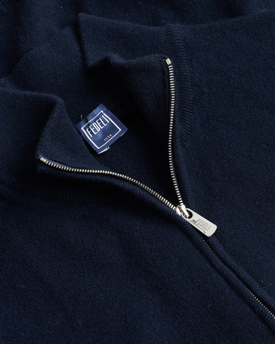 Homme | Pre-owned Pulls Et Tricots | Pre-owned | Fedeli Cashmere Full Zip Navy 48
