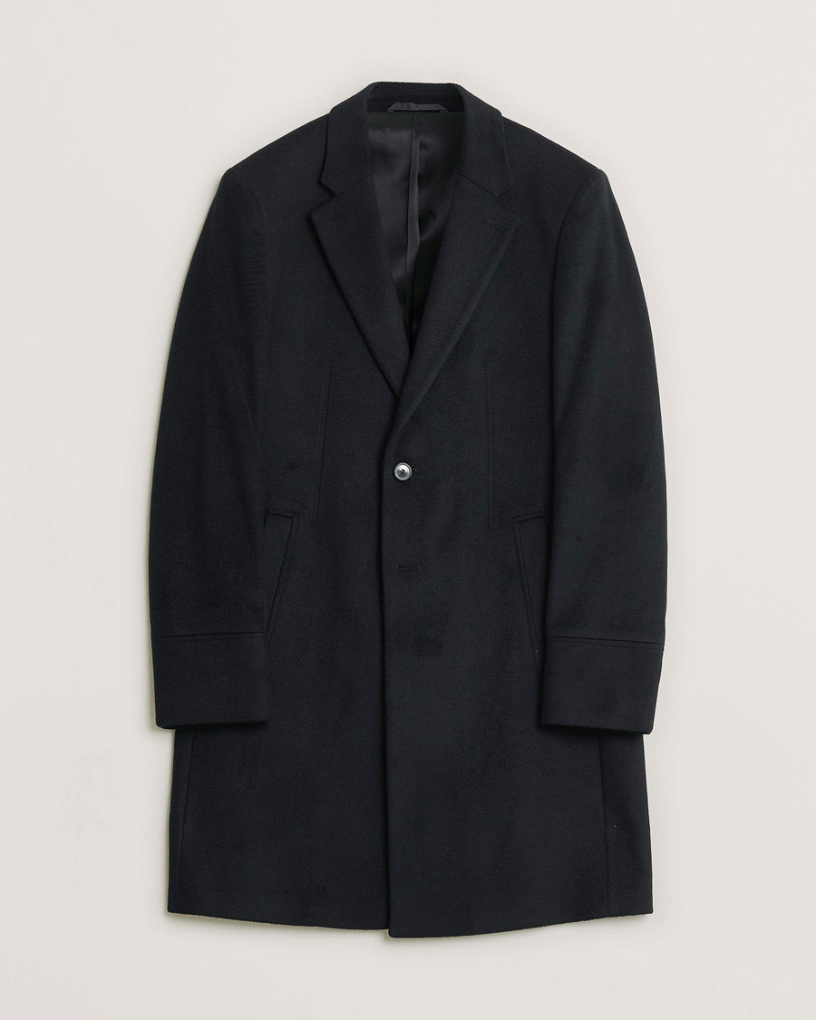 Homme | HUGO Cashmere Coat Black 46 | Pre-owned | HUGO Cashmere Coat Black 46
