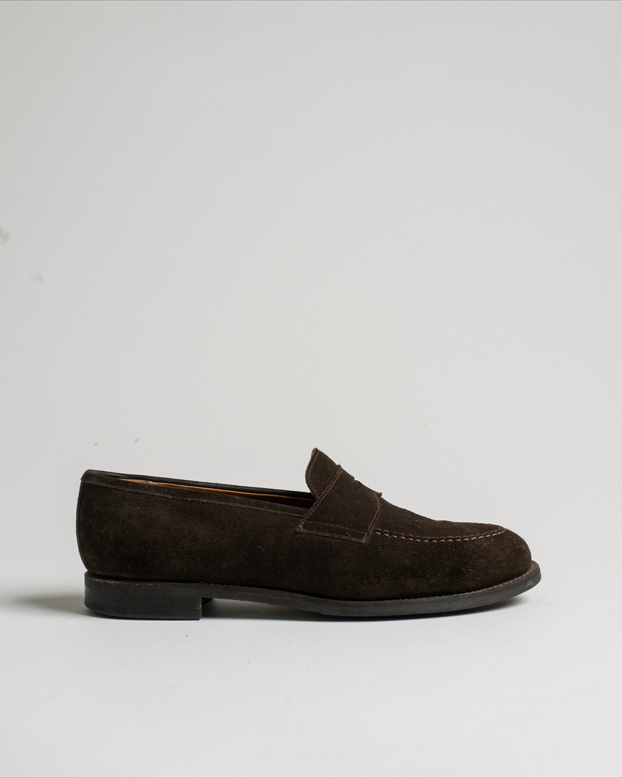 Homme | Morjas Penny Loafer Dark Brown Suede UK9 - EU43 | Pre-owned | Morjas Penny Loafer Dark Brown Suede UK9 - EU43
