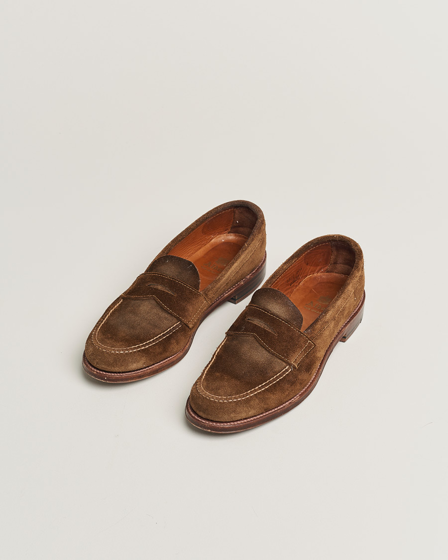 Homme | Alden 6243F Unlined Leisure Handsewn Penny Loafer Suede US8 - EU41,5 | Pre-owned | Alden 6243F Unlined Leisure Handsewn Penny Loafer Suede US8 - EU41,5