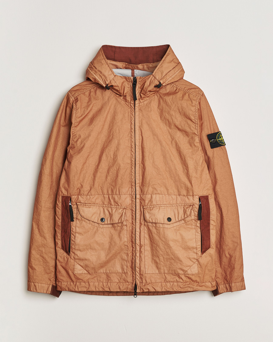 Homme | Pre-owned Manteaux Et Vestes | Pre-owned | Stone Island Membrana Hooded Jacket Rust M