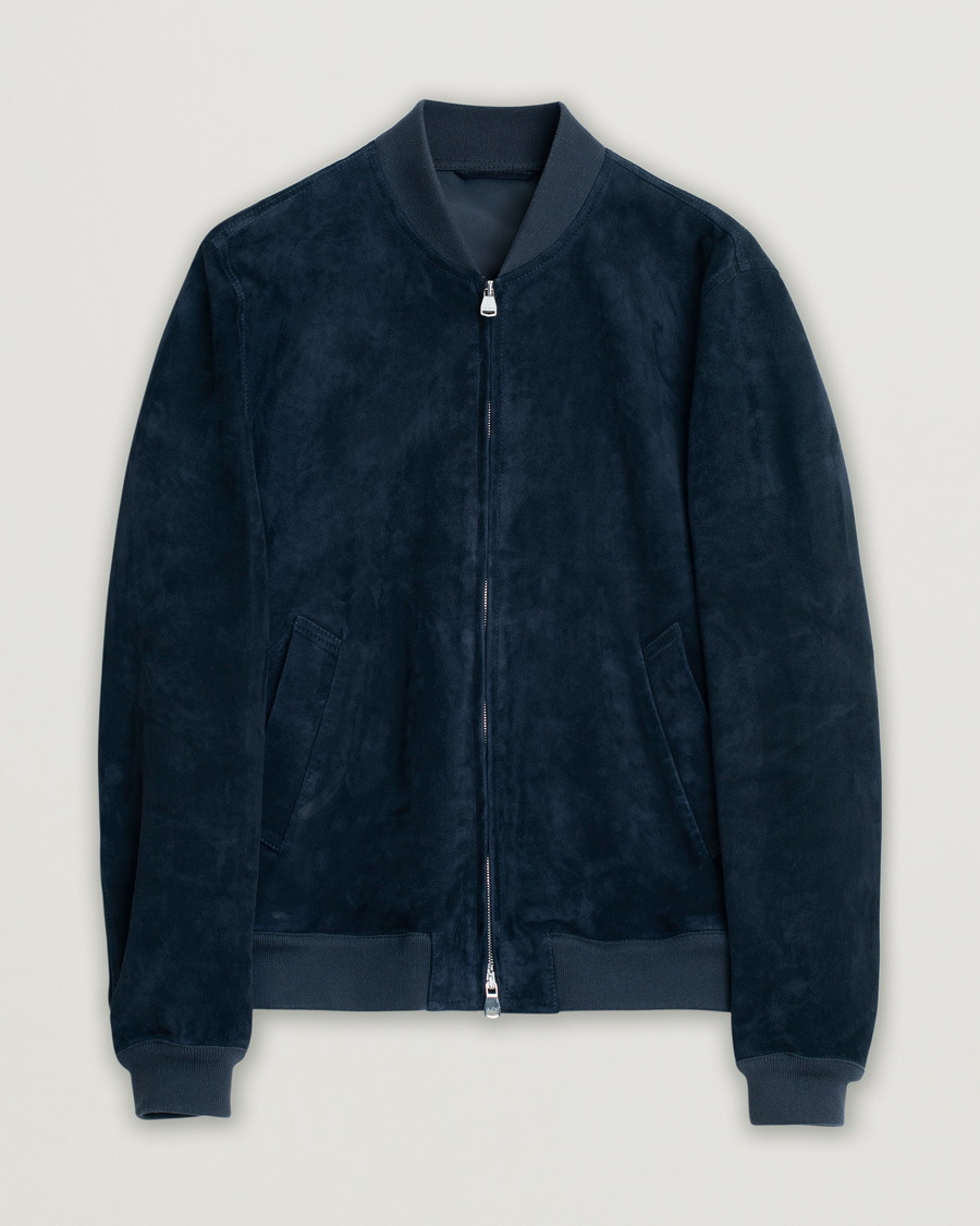Homme | Manteaux Et Vestes | Pre-owned | Valstar Zip Suede Jacket Navy