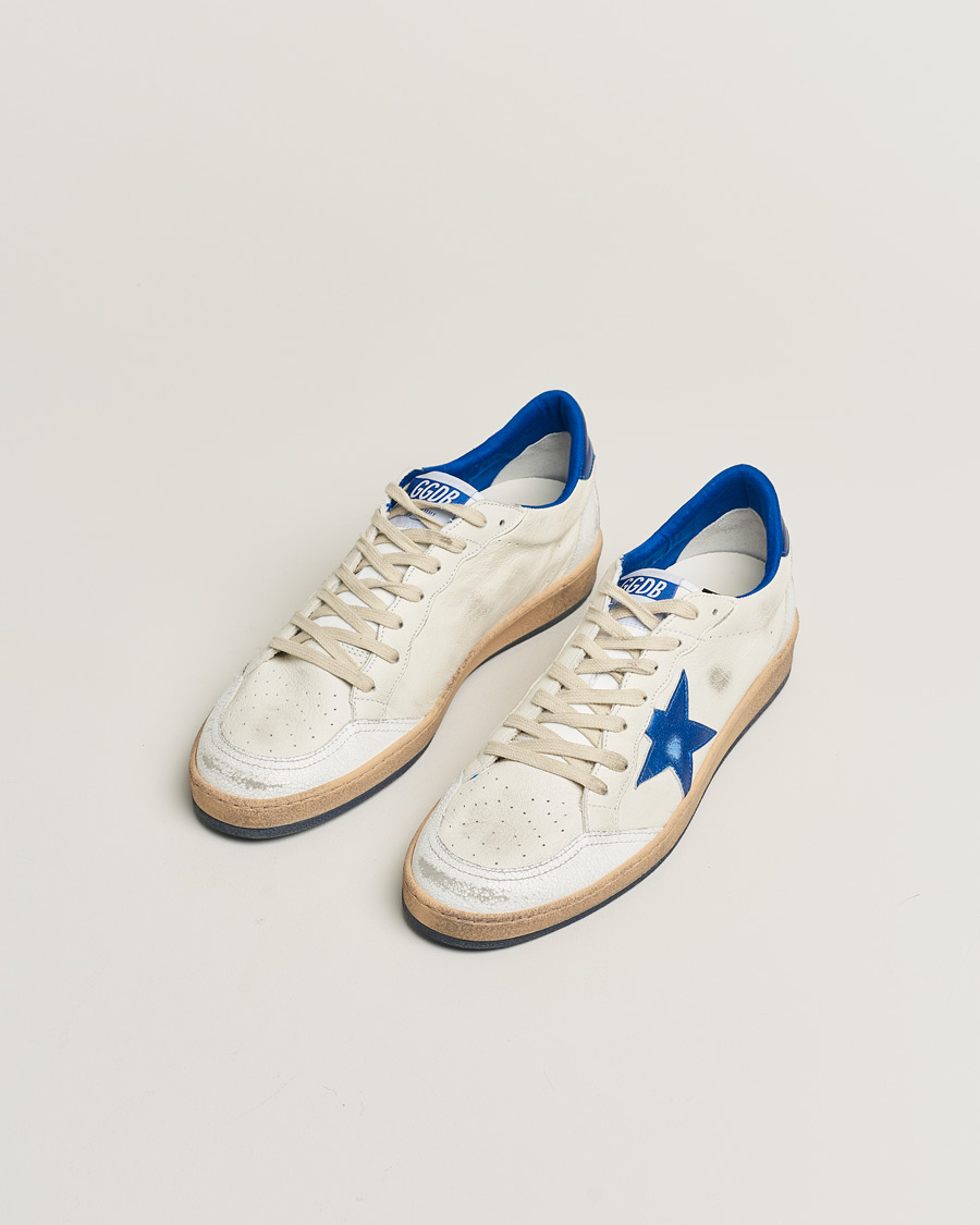 Homme | Golden Goose Ball Star Sneakers White/Blue | Pre-owned | Golden Goose Ball Star Sneakers White/Blue