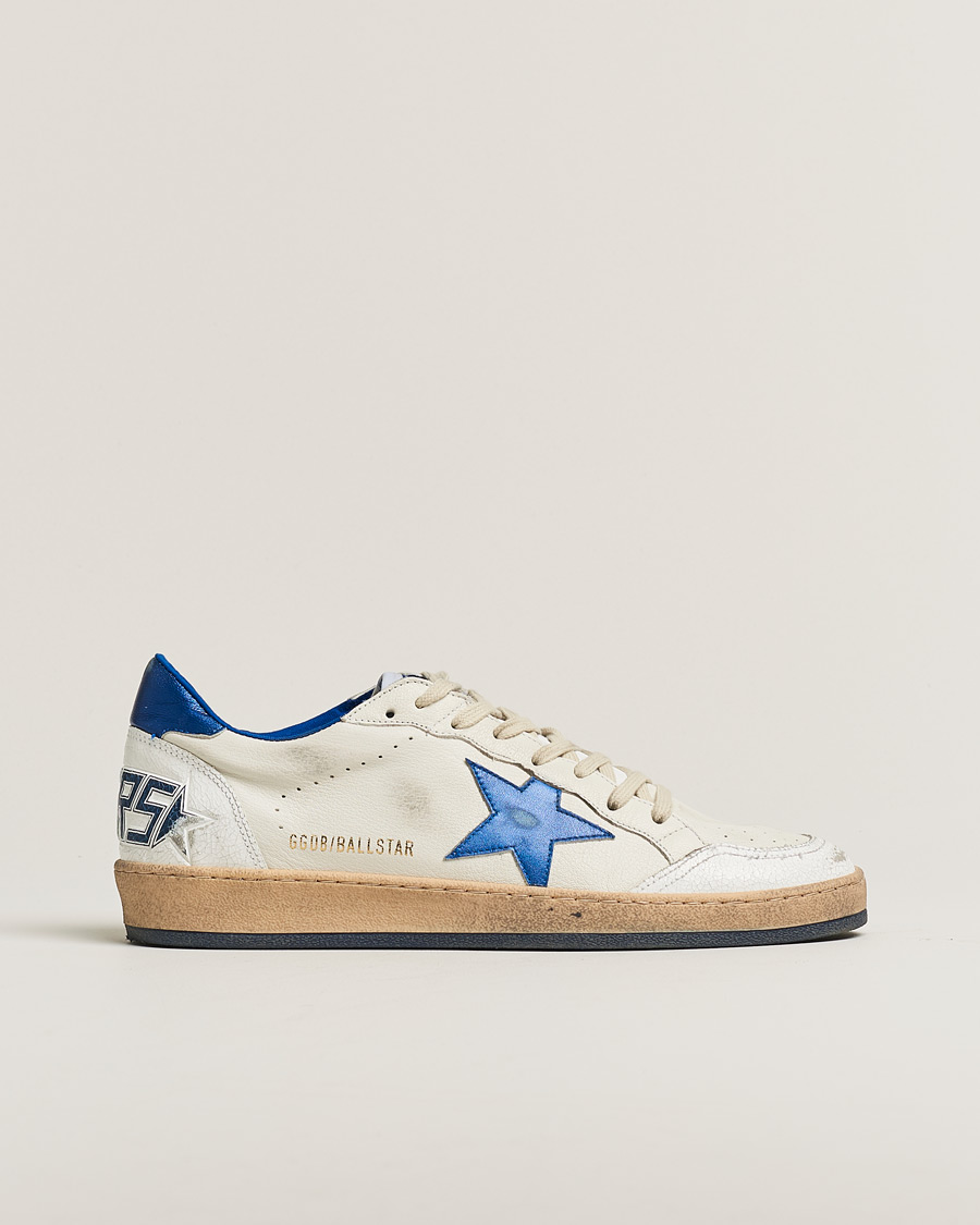 Homme | Golden Goose Ball Star Sneakers White/Blue | Pre-owned | Golden Goose Ball Star Sneakers White/Blue