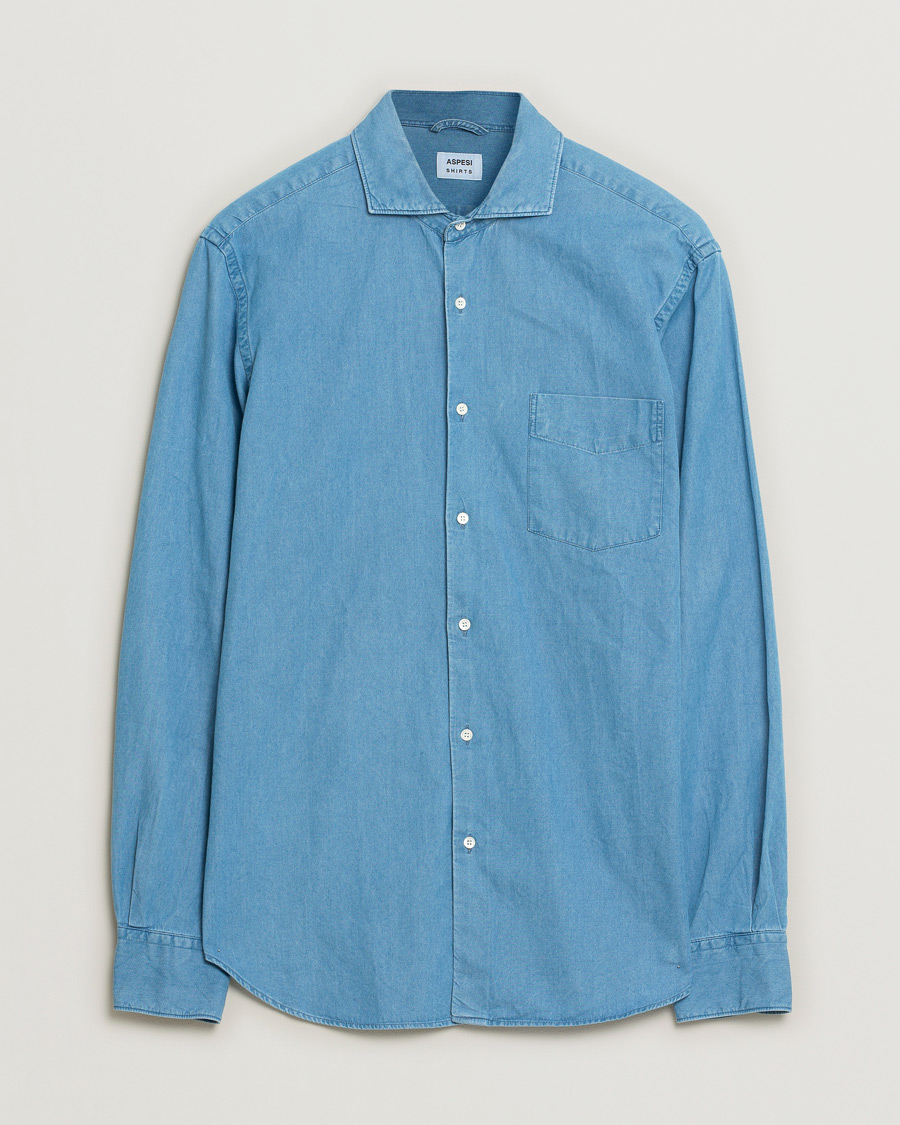 Homme | Chemises | Pre-owned | Aspesi Casual Denim Shirt Indigo 42 - L