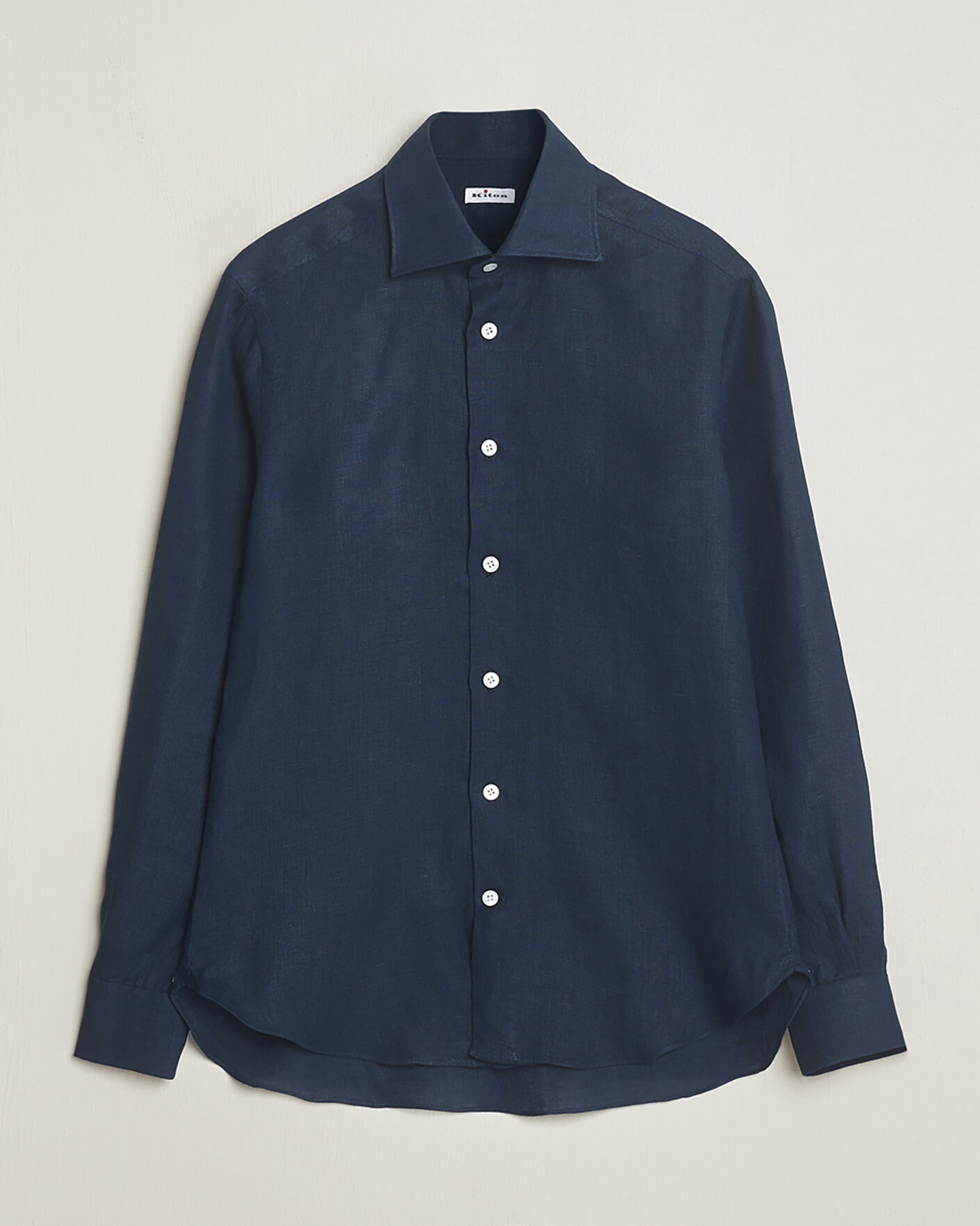 Homme | Pre-owned Chemises | Pre-owned | Kiton Linen Sport Shirt Navy 38 - S