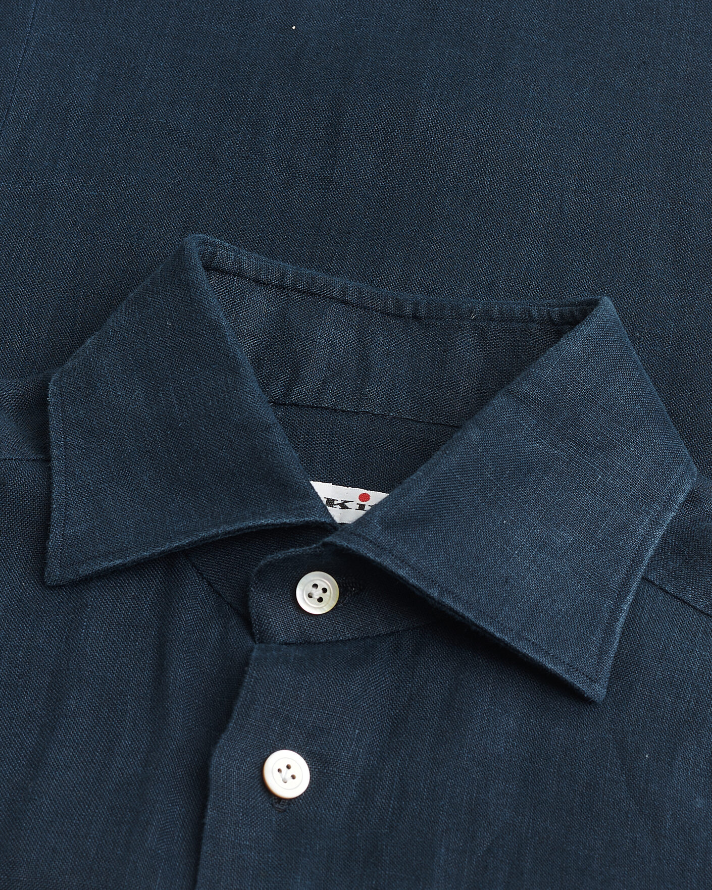 Homme | Pre-owned Chemises | Pre-owned | Kiton Linen Sport Shirt Navy 38 - S