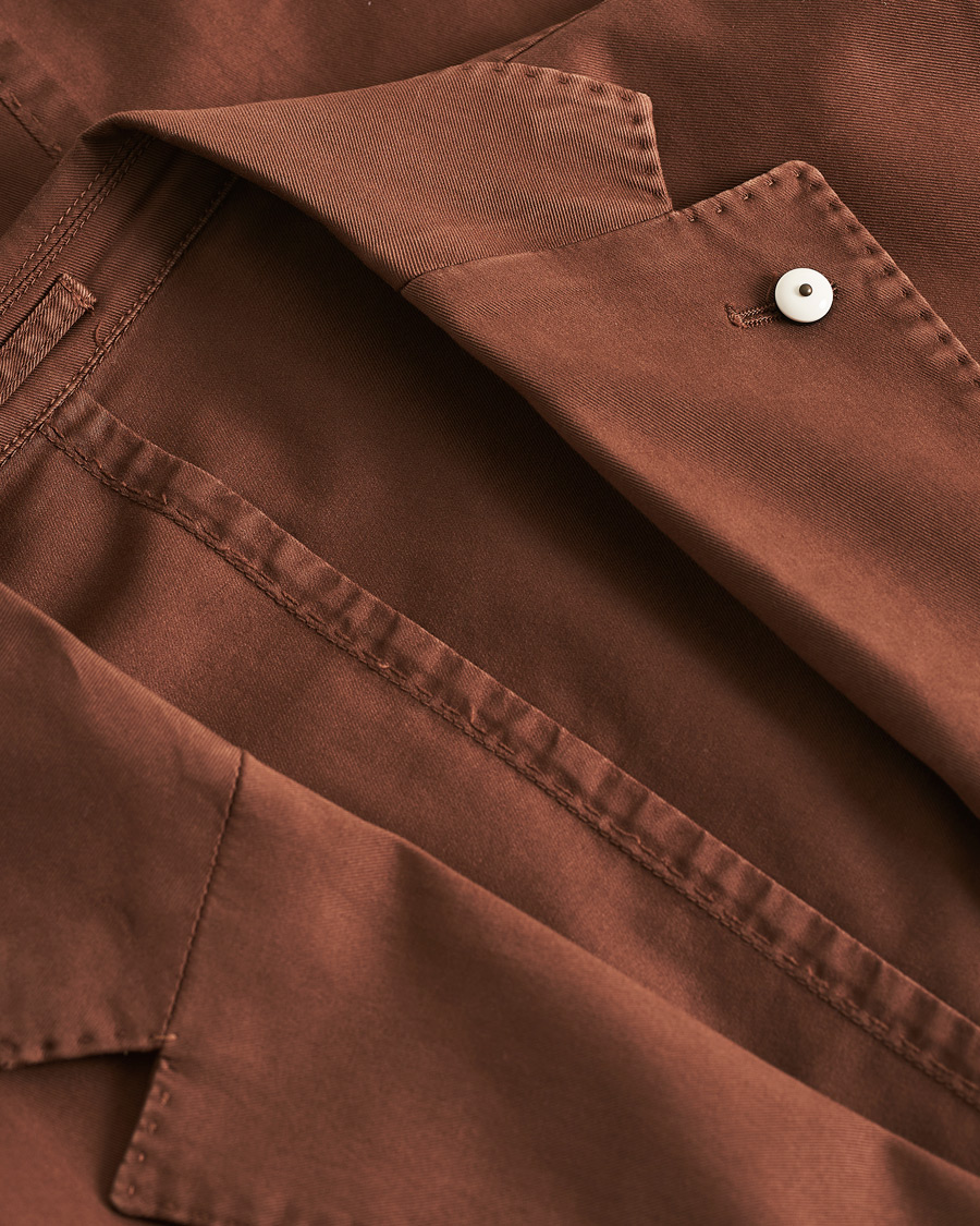 Homme | Blazers | Pre-owned | L.B.M. 1911 Jack Regular Fit Cotton Stretch Blazer Brown