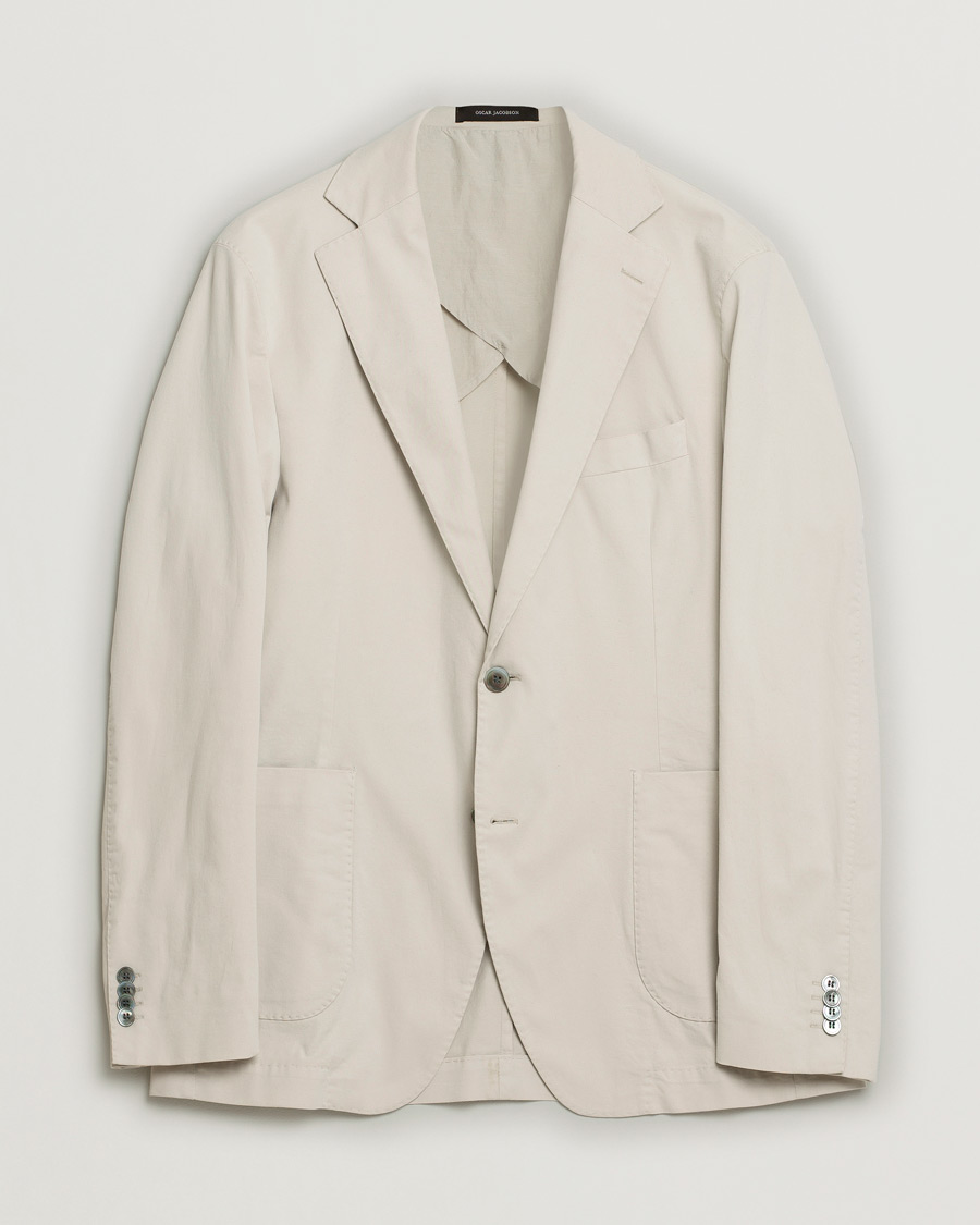 Homme | Oscar Jacobson Ferry Cotton Patch Pocket Blazer Beige 50 | Pre-owned | Oscar Jacobson Ferry Cotton Patch Pocket Blazer Beige 50