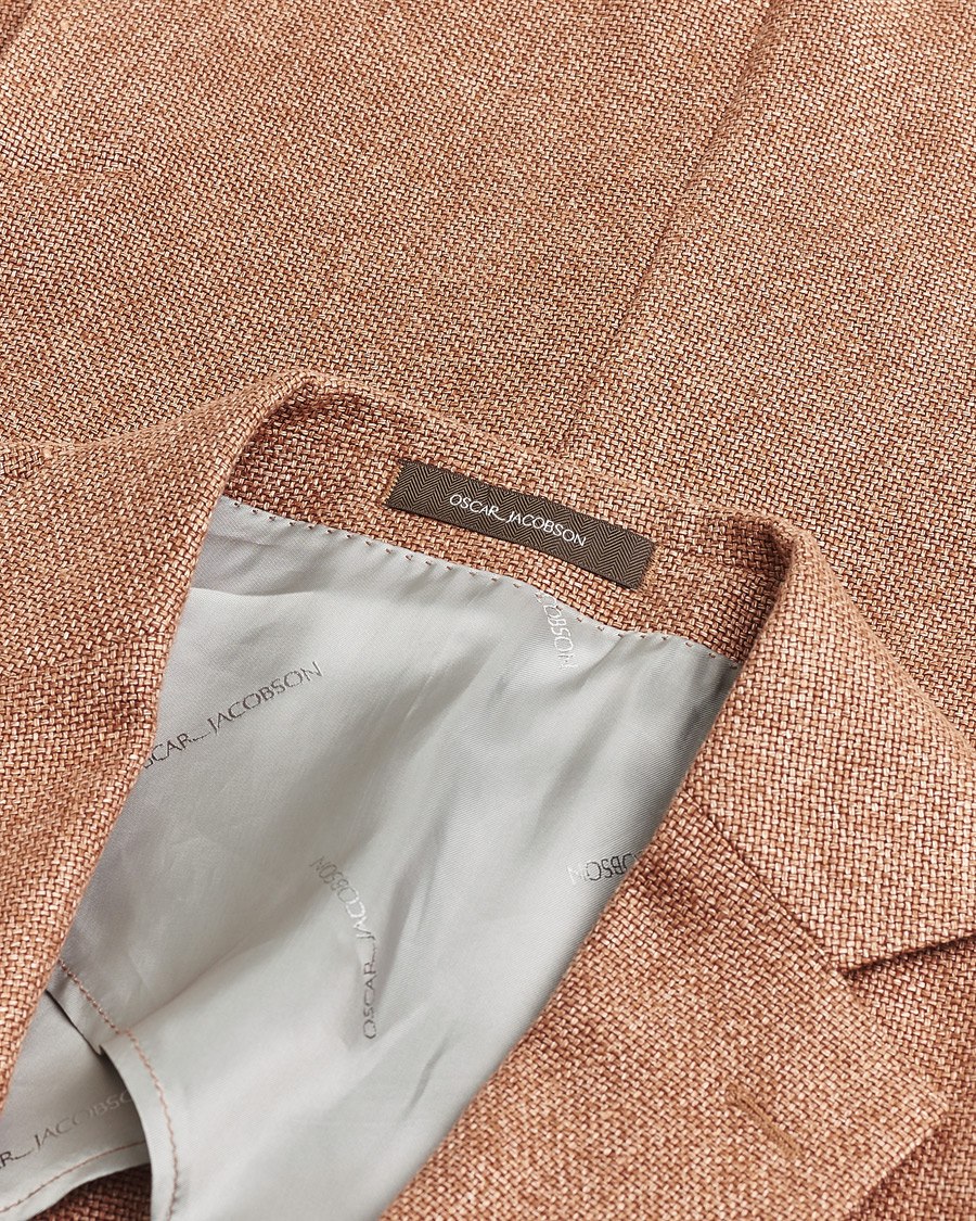 Homme | Pre-owned Blazers | Pre-owned | Oscar Jacobson Ferry Hopsack Hemp/Wool Blazer Orange 54
