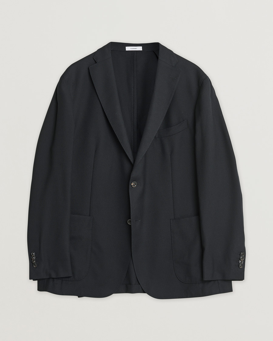 Homme | Boglioli K Jacket Wool Hopsack Blazer Black | Pre-owned | Boglioli K Jacket Wool Hopsack Blazer Black