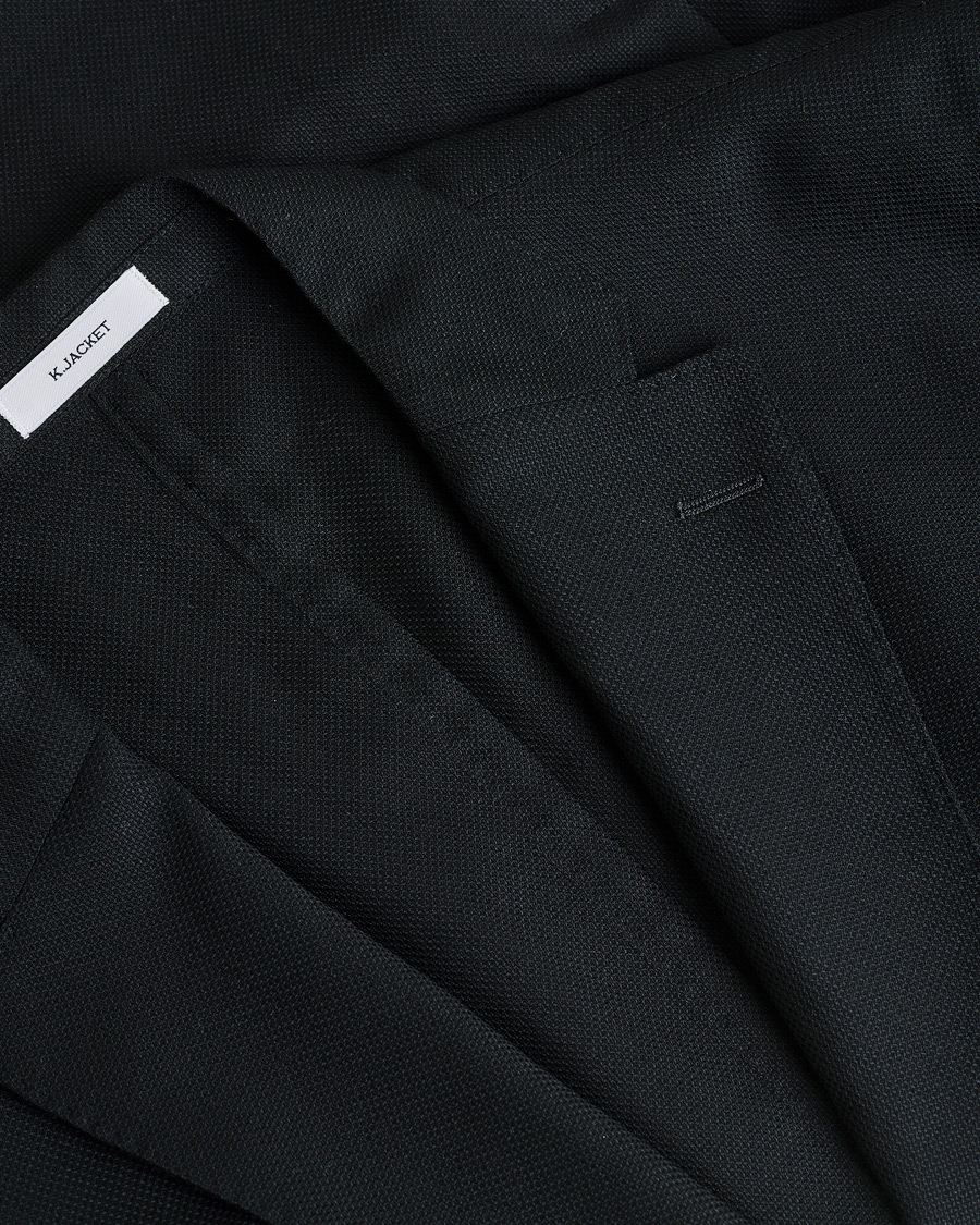 Homme | Boglioli K Jacket Wool Hopsack Blazer Black | Pre-owned | Boglioli K Jacket Wool Hopsack Blazer Black