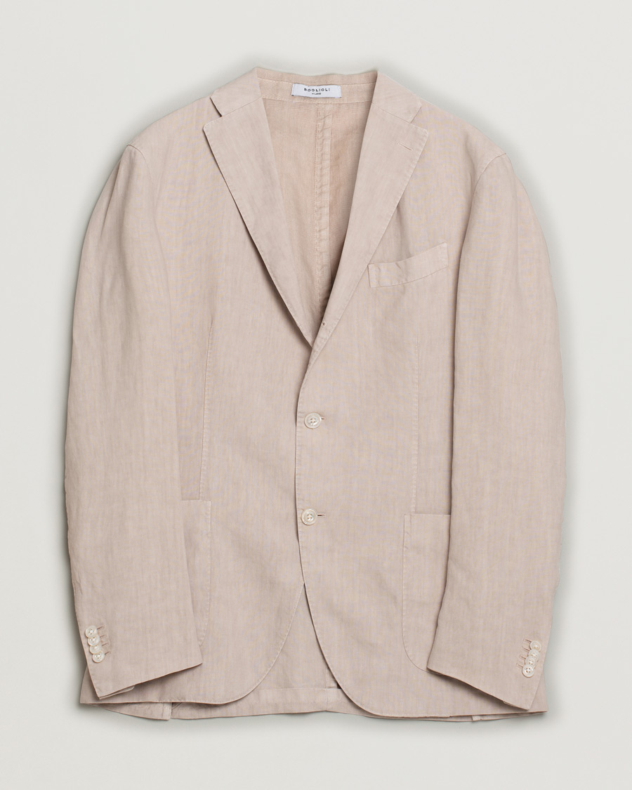 Homme | Blazers | Pre-owned | Boglioli K Jacket Linen Blazer Light Beige