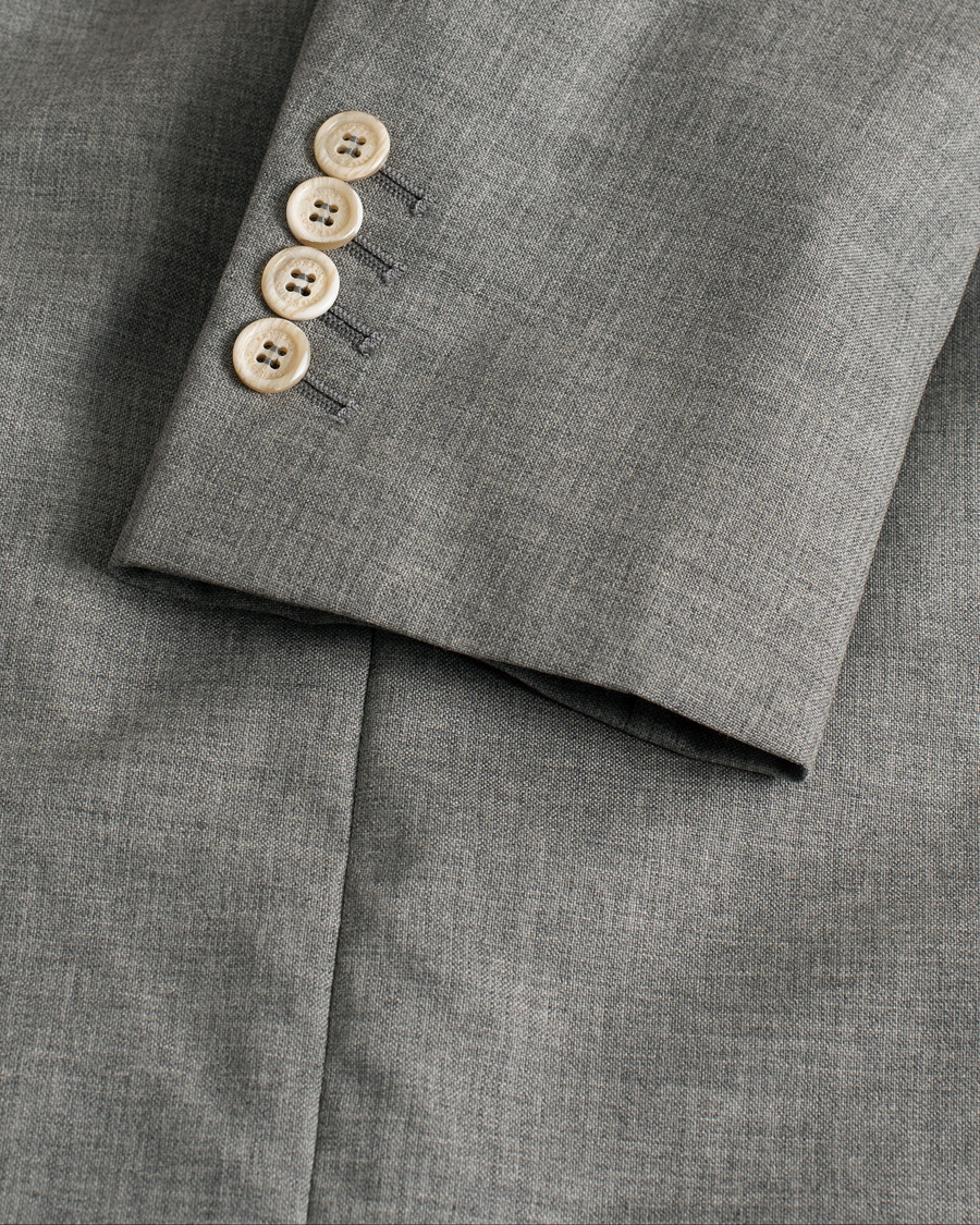 Homme | Pre-owned Blazers | Pre-owned | Brunello Cucinelli Peak Lapel Wool Blazer Light Grey