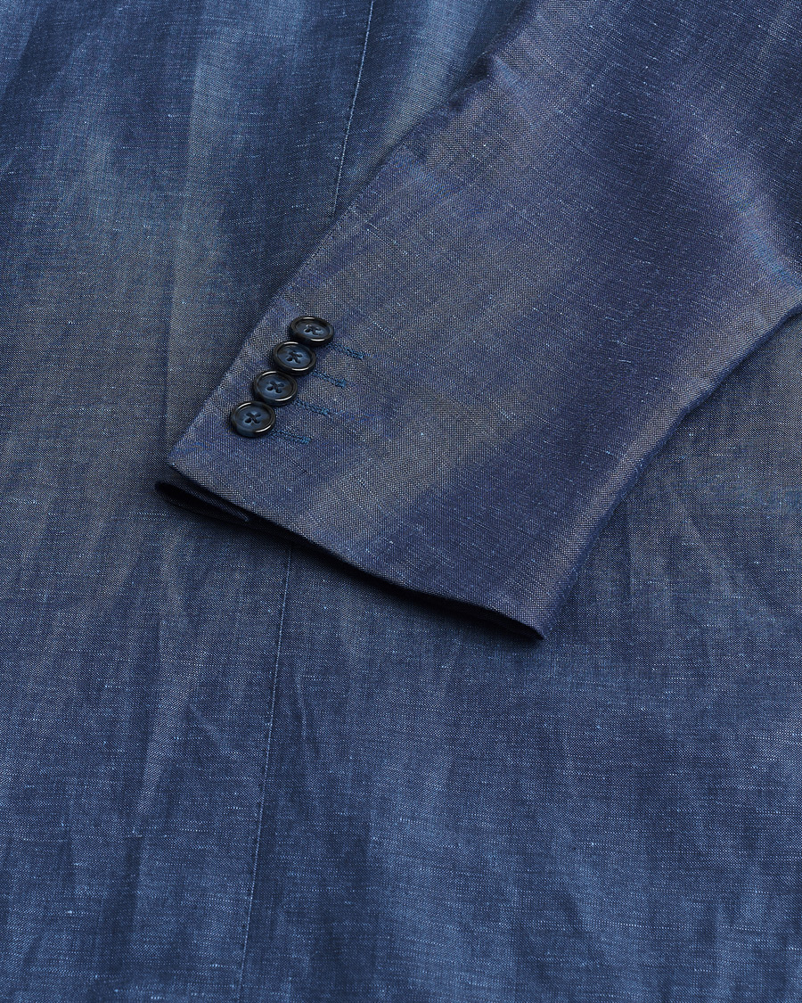 Homme | Corneliani Linen/Wool Blend Suit Blue 52 | Pre-owned | Corneliani Linen/Wool Blend Suit Blue 52