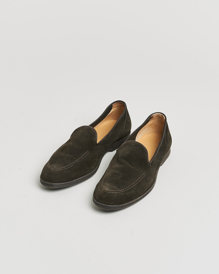Homme | Myrqvist Brannö Loafers Dark Brown Suede 41 | Pre-owned | Myrqvist Brannö Loafers Dark Brown Suede 41
