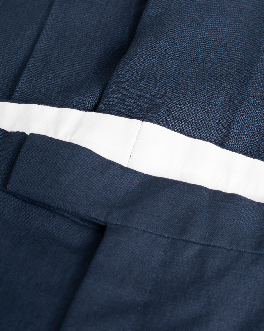 Homme | Pantalons | Pre-owned | Anderson & Sheppard Blue Linen Trousers W34