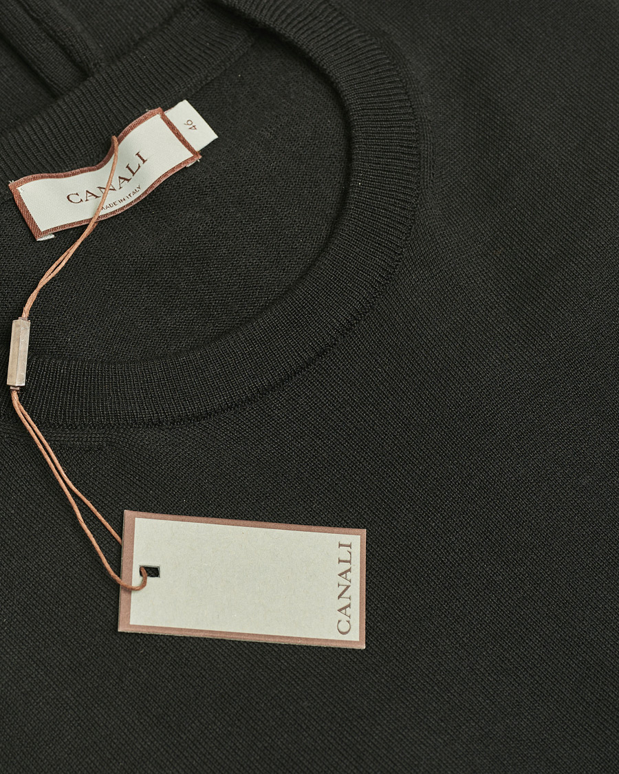Homme | Pulls Et Tricots | Pre-owned | Canali Merino Wool Crew Neck Black