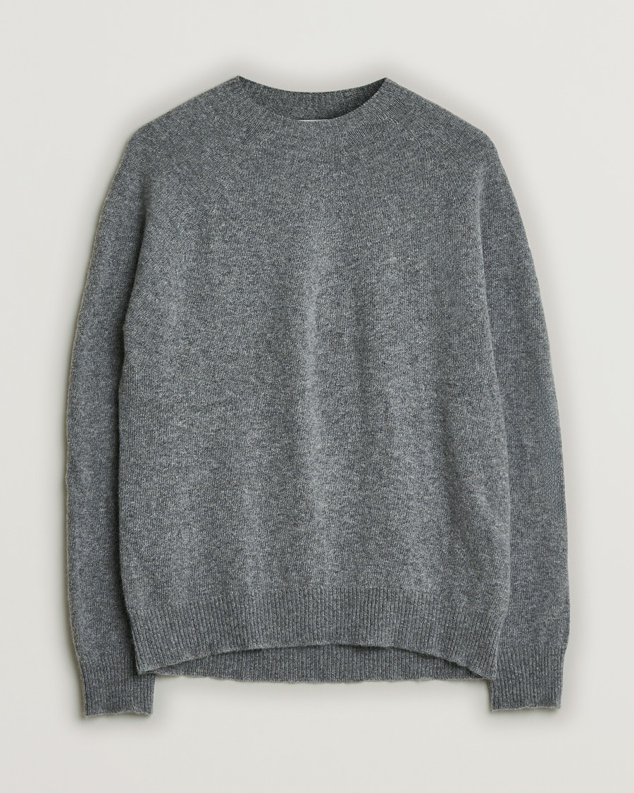 Homme | Jil Sander Cashmere/Merino Round Neck Sweater Grey Melange | Pre-owned | Jil Sander Cashmere/Merino Round Neck Sweater Grey Melange