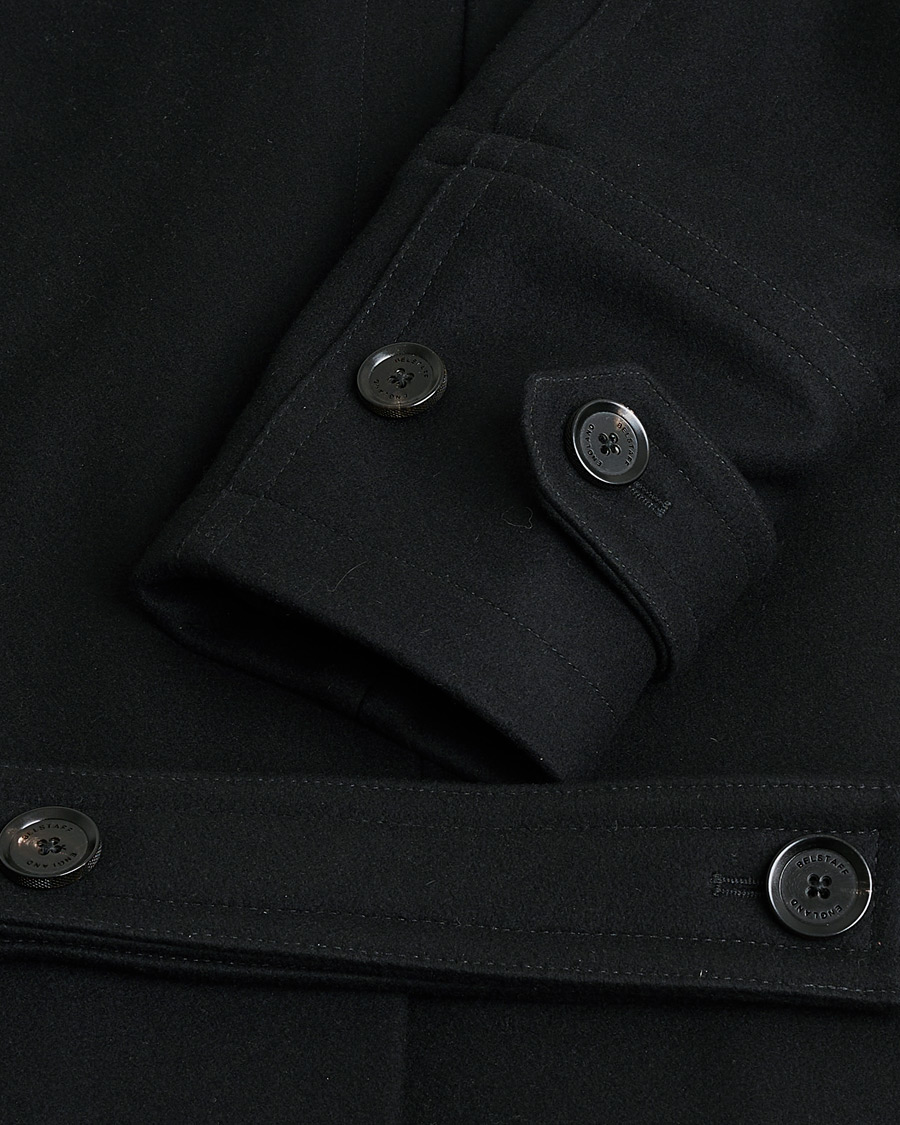 Homme | Belstaff Milford Wool Coat Black 46 | Pre-owned | Belstaff Milford Wool Coat Black 46