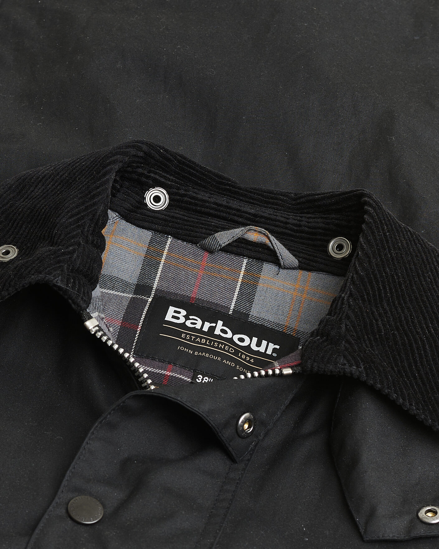 Homme | Pre-owned Manteaux Et Vestes | Pre-owned | Barbour Heritage Modfied Exmoore Wax Coat Black UK38 - EU48