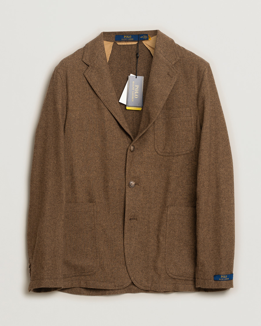 Homme | Blazers | Pre-owned | Polo Ralph Lauren Classic Herringbone Sportcoat Brown/Tan