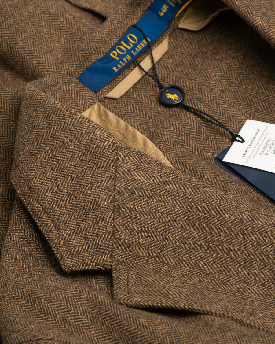 Homme | Blazers | Pre-owned | Polo Ralph Lauren Classic Herringbone Sportcoat Brown/Tan