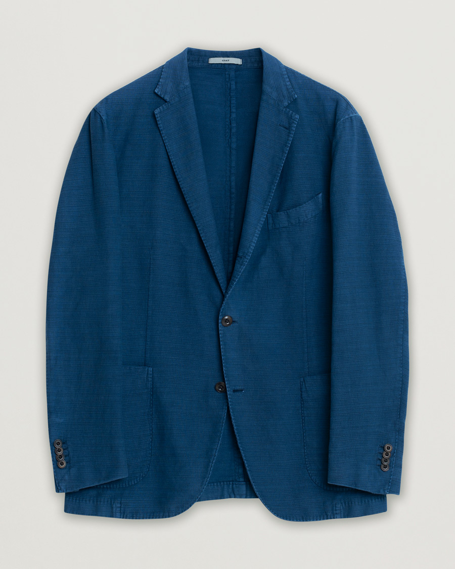 Homme | Blazers | Pre-owned | Boglioli K Cotton/Linen Blazer Navy 54