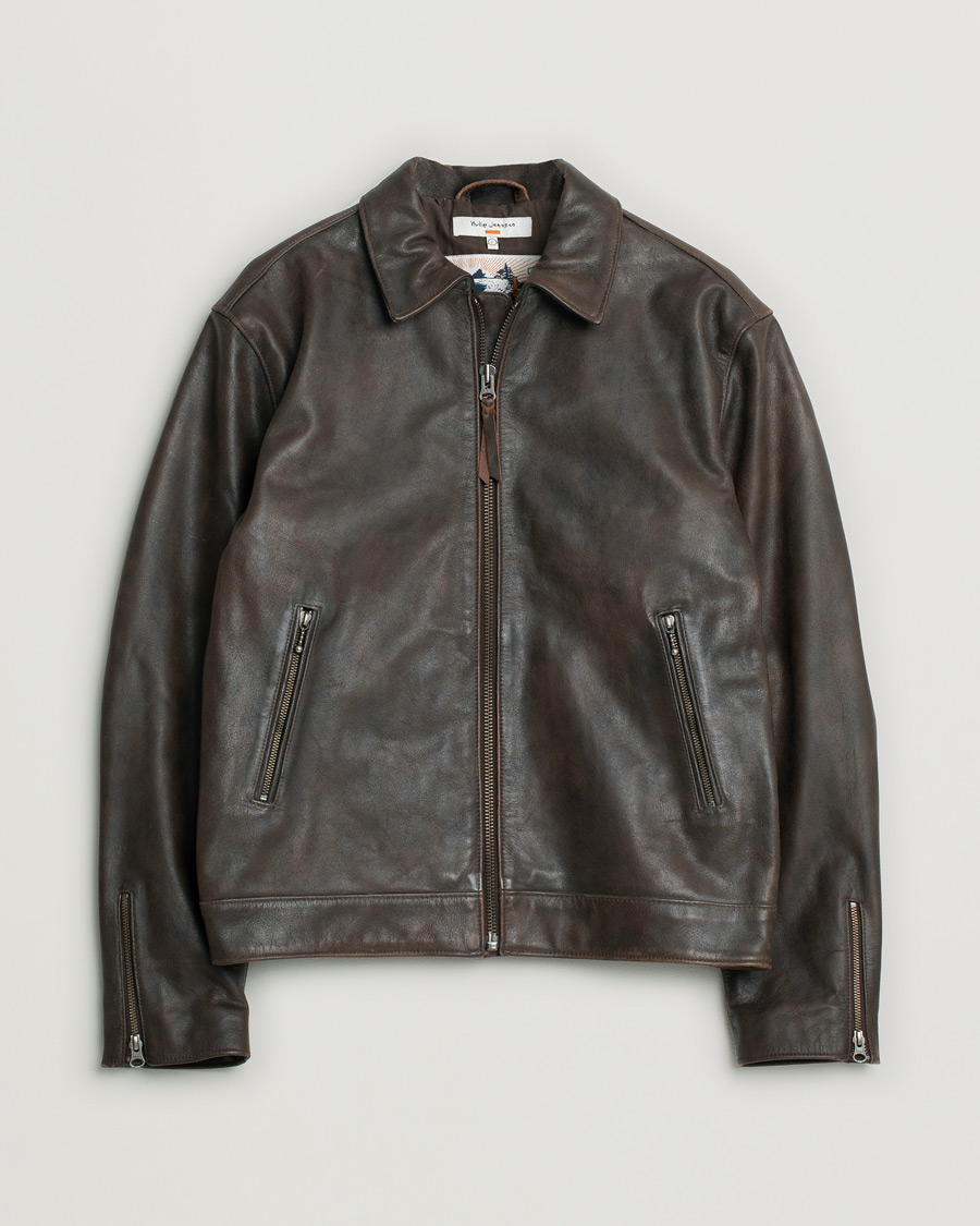 Homme | Manteaux Et Vestes | Pre-owned | Nudie Jeans Eddy Rider Leather Jacket Brown L