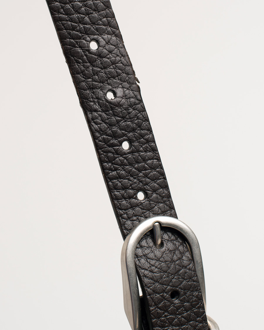 Homme | Brunello Cucinelli Grain Leather Belt Dark Brown | Pre-owned | Brunello Cucinelli Grain Leather Belt Dark Brown