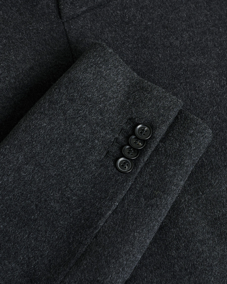 Homme | Oscar Jacobson Savile Row Wool/Cashmere Coat Dark Grey 52 | Pre-owned | Oscar Jacobson Savile Row Wool/Cashmere Coat Dark Grey 52